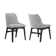 Corrigan Studio® Kemora Grey Fabric And Black Wood Dining Side Chairs